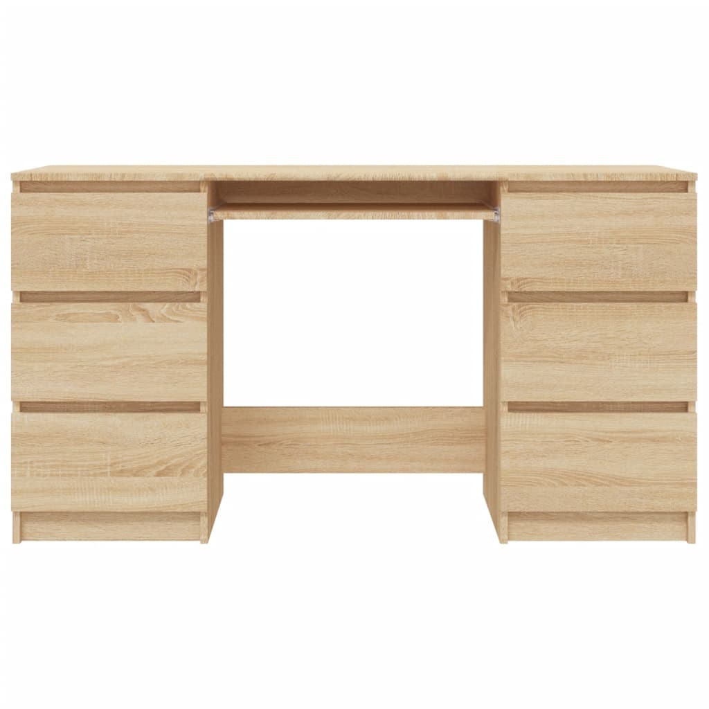 Schreibtisch Sonoma-Eiche 140x50x77 cm Holzwerkstoff - Premium Schreibtische  - Just €174.10! Shop now at homesales4u