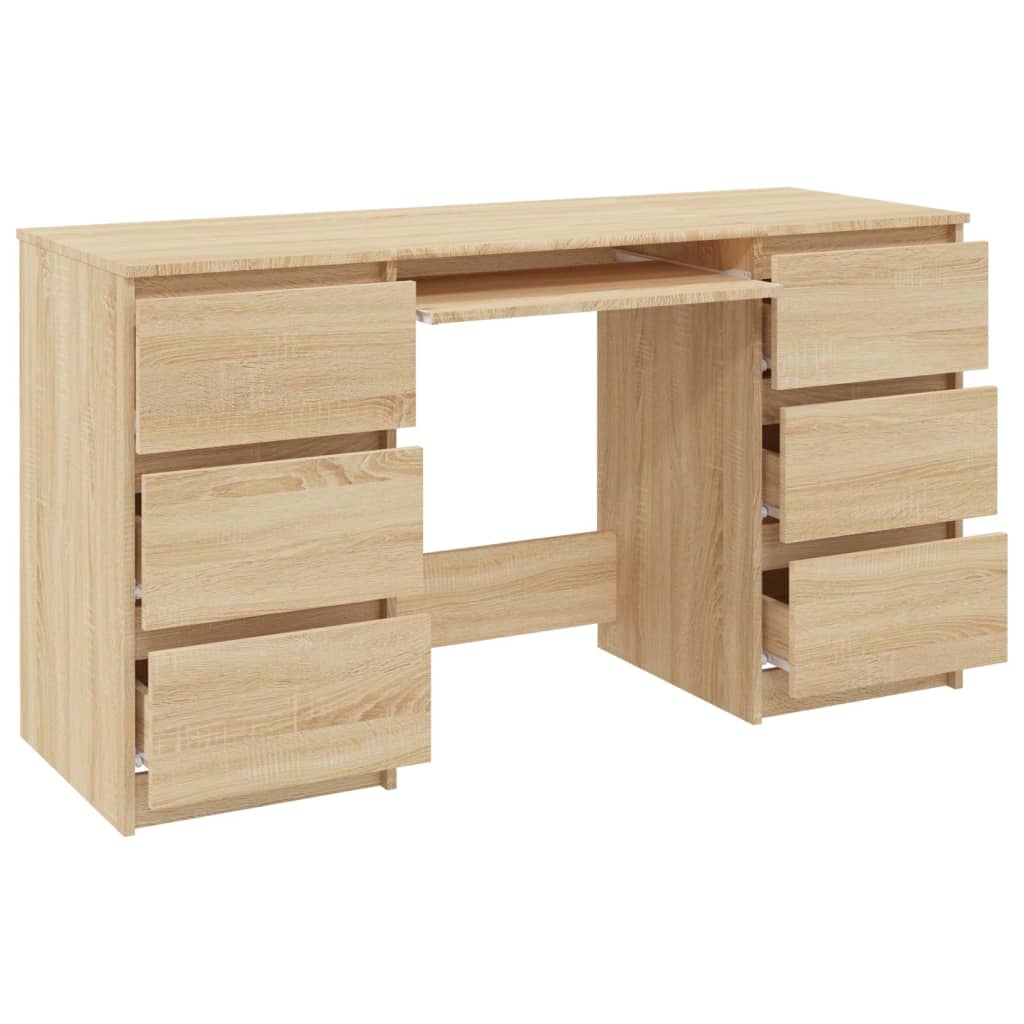 Schreibtisch Sonoma-Eiche 140x50x77 cm Holzwerkstoff - Premium Schreibtische  - Just €174.10! Shop now at homesales4u