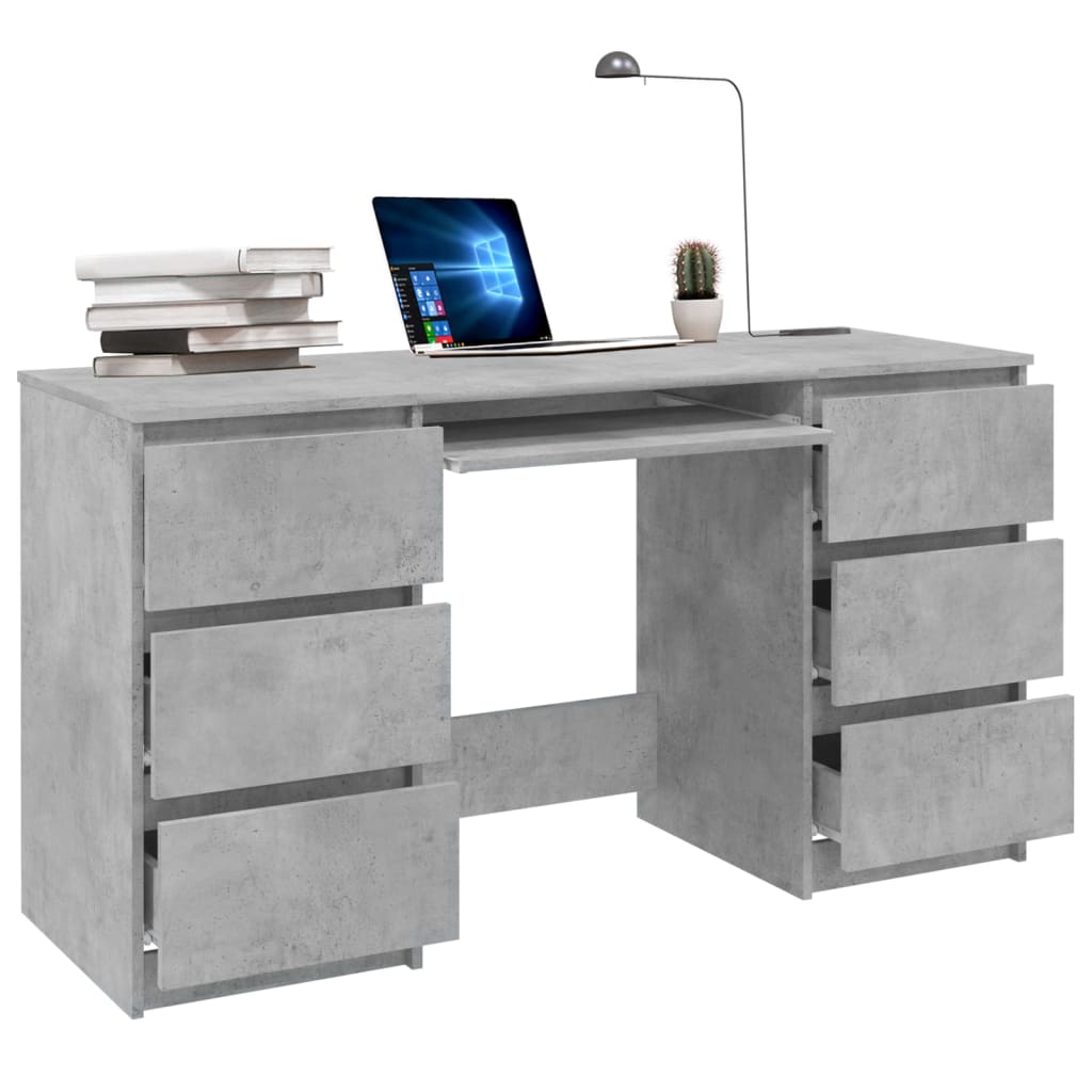 Schreibtisch Betongrau 140x50x77 cm Holzwerkstoff - Premium Schreibtische  - Just €199.86! Shop now at homesales4u