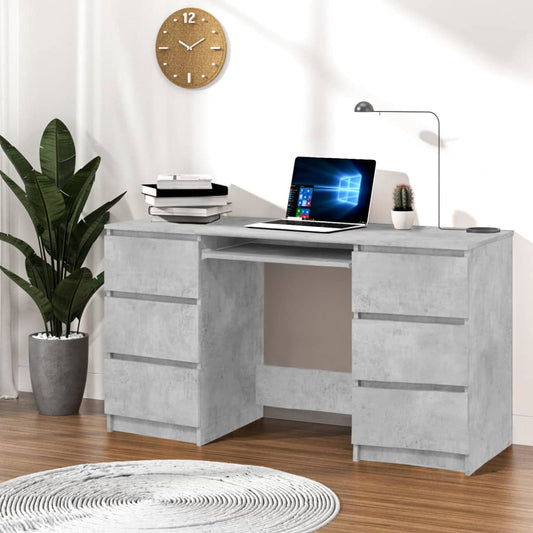 Schreibtisch Betongrau 140x50x77 cm Holzwerkstoff - Premium Schreibtische  - Just €199.86! Shop now at homesales4u
