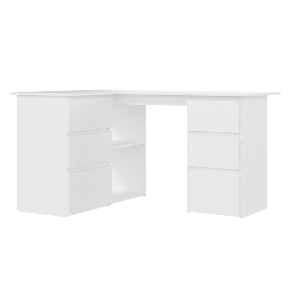 Eckschreibtisch Weiß 145x100x76 cm Holzwerkstoff - Premium Schreibtische  - Just €236.68! Shop now at homesales4u