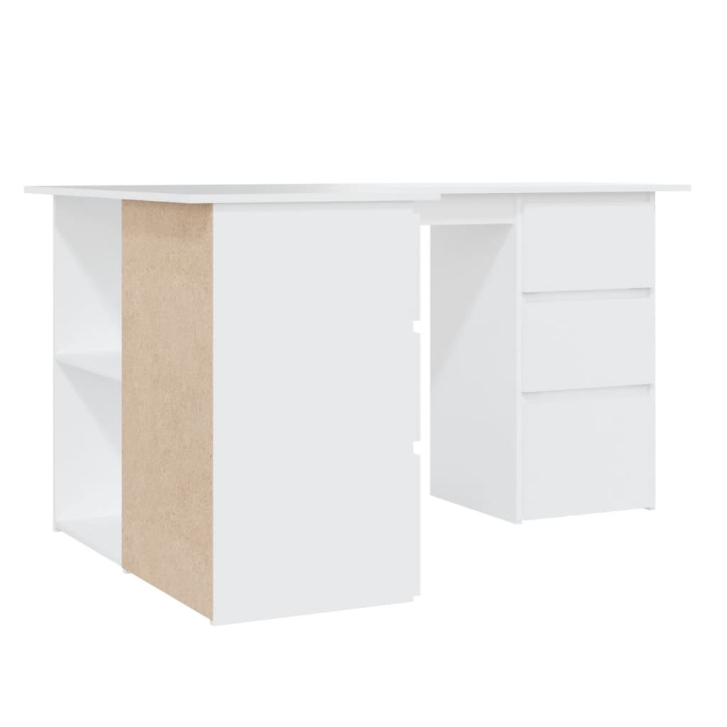 Eckschreibtisch Weiß 145x100x76 cm Holzwerkstoff - Premium Schreibtische  - Just €236.68! Shop now at homesales4u