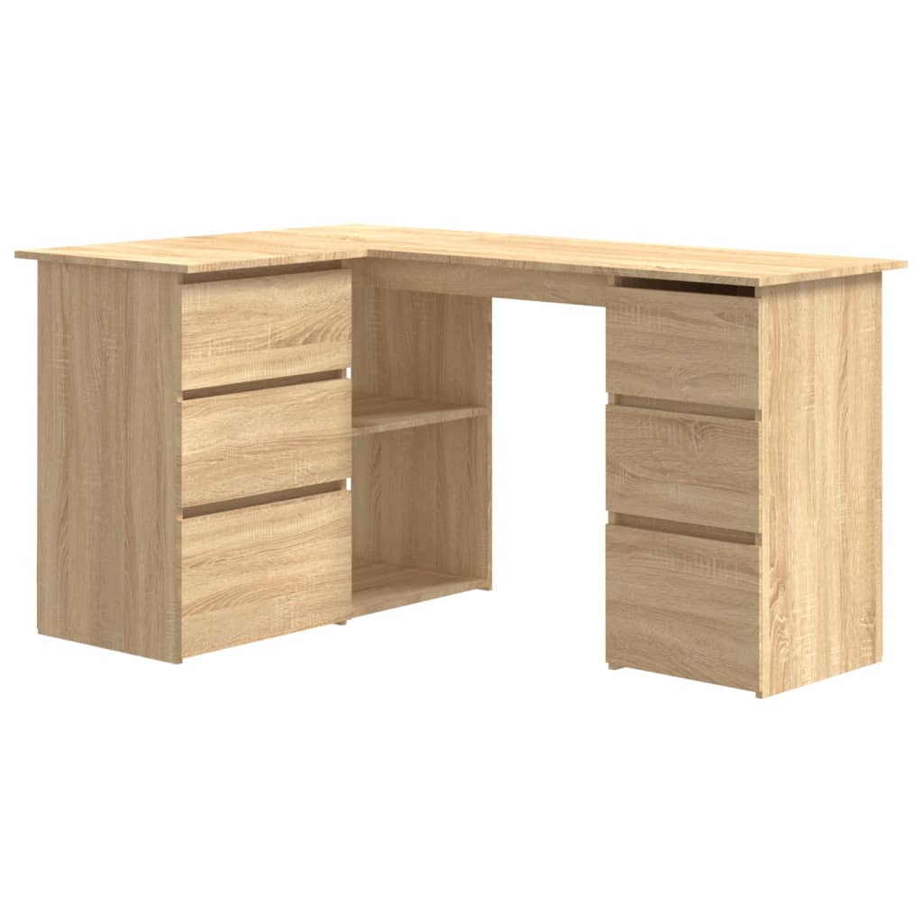 Eckschreibtisch Sonoma-Eiche 145x100x76 cm Holzwerkstoff - Premium Schreibtische  - Just €191.72! Shop now at homesales4u