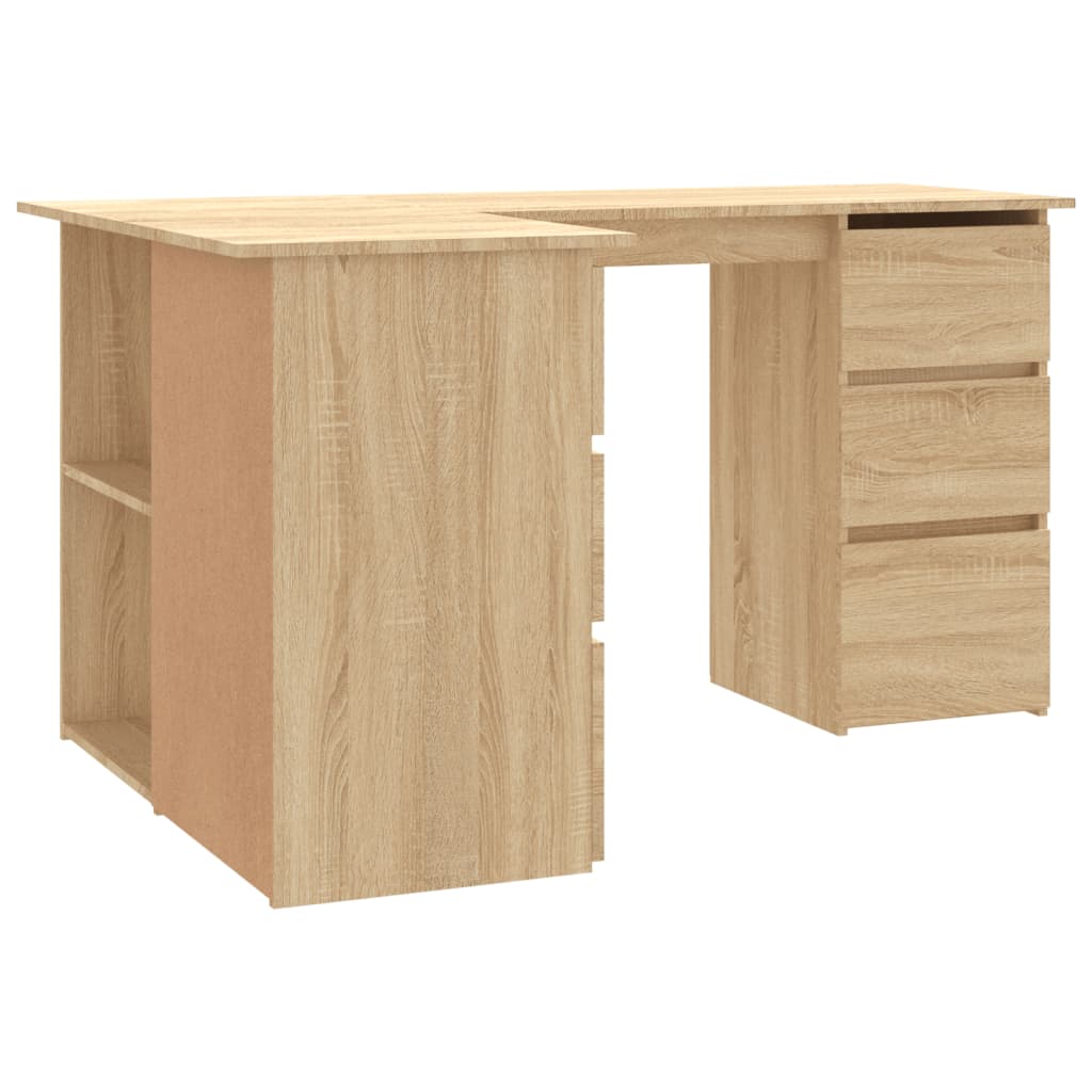Eckschreibtisch Sonoma-Eiche 145x100x76 cm Holzwerkstoff - Premium Schreibtische  - Just €191.72! Shop now at homesales4u