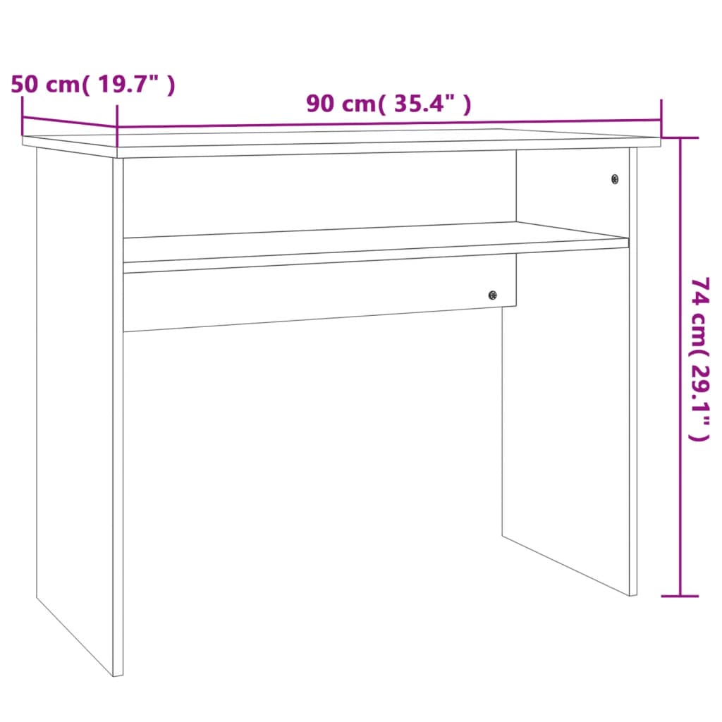Schreibtisch Betongrau 90x50x74 cm Holzwerkstoff - Premium Schreibtische  - Just €68.52! Shop now at homesales4u