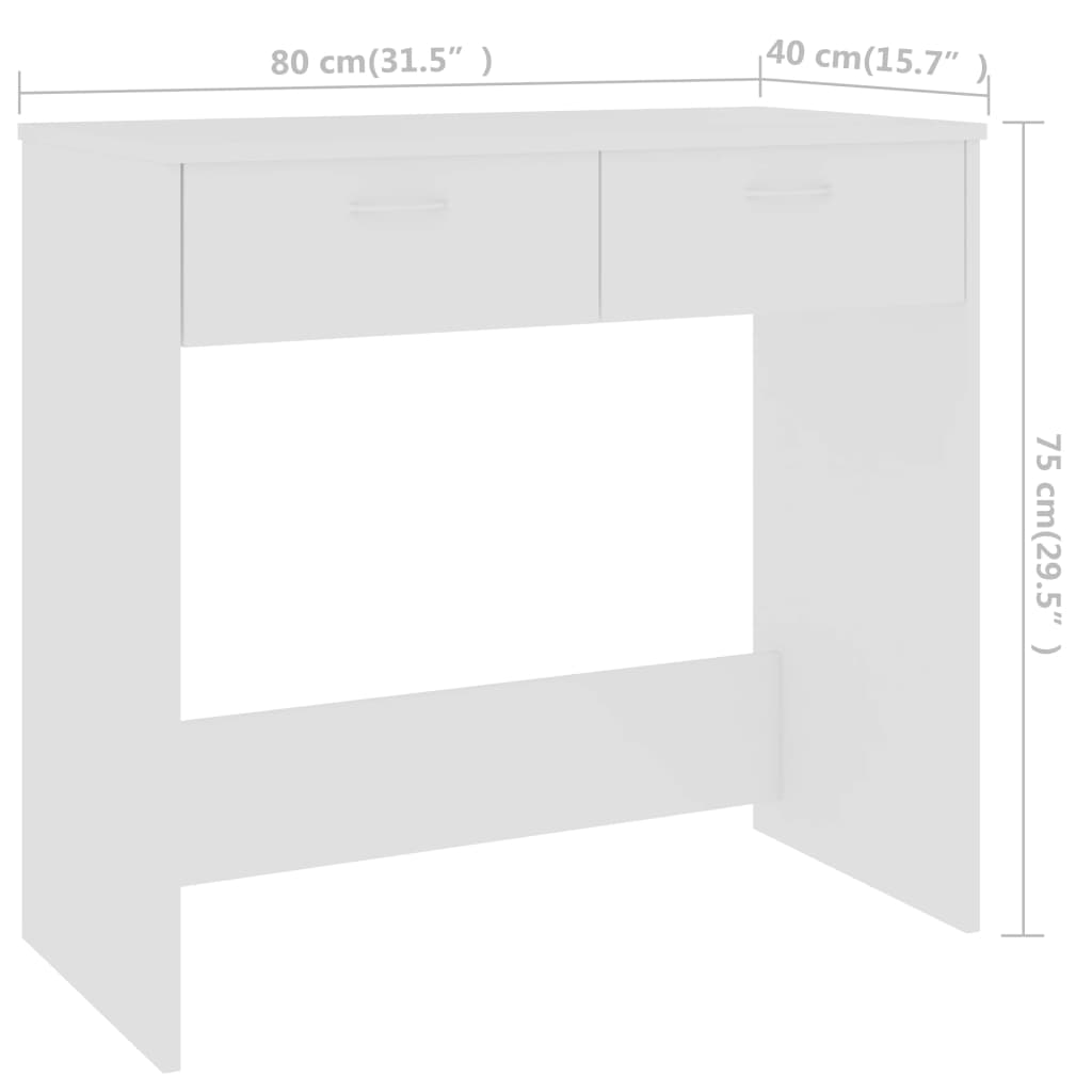 Schreibtisch Weiß 80×40×75 cm Holzwerkstoff - Premium Schreibtische  - Just €76.46! Shop now at homesales4u