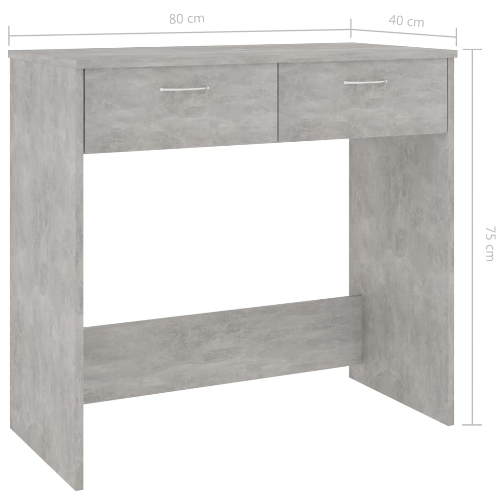Schreibtisch Betongrau 80x40x75 cm Holzwerkstoff - Premium Schreibtische  - Just €62.09! Shop now at homesales4u