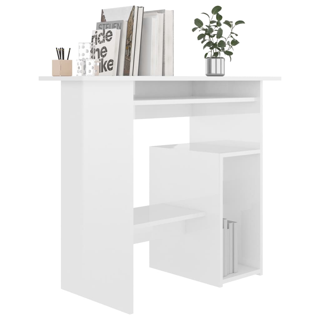Schreibtisch Hochglanz-Weiß 80x45x74 cm Holzwerkstoff - Premium Schreibtische  - Just €82.44! Shop now at homesales4u