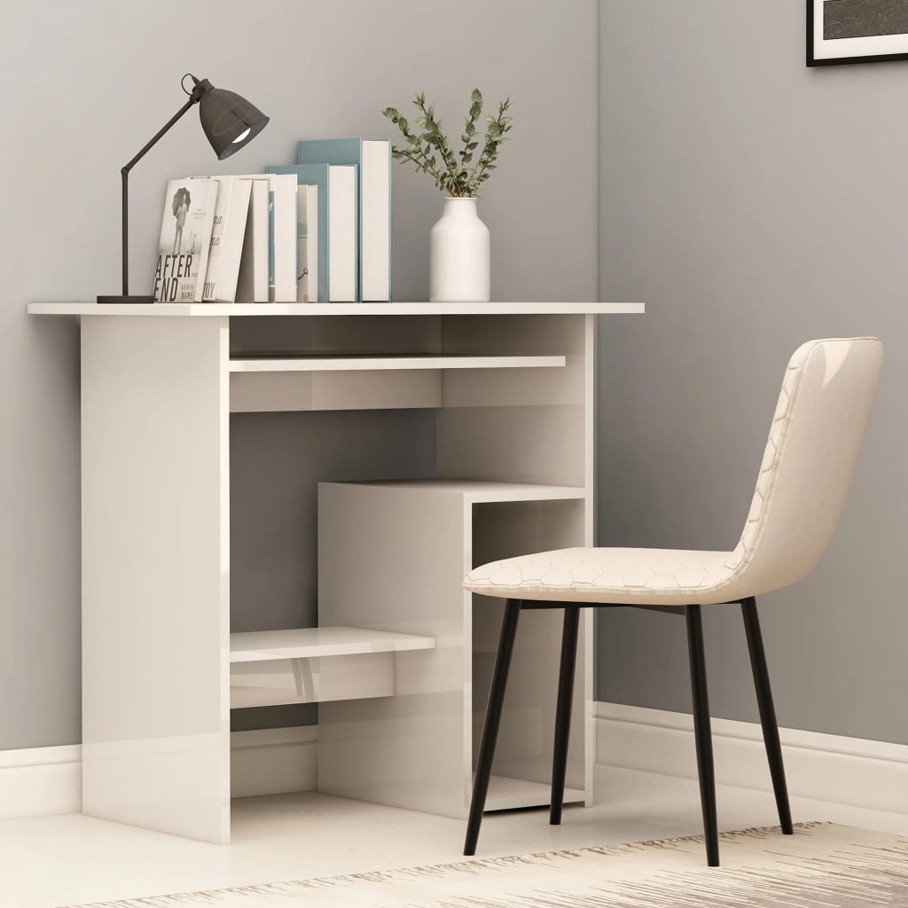 Schreibtisch Hochglanz-Weiß 80x45x74 cm Holzwerkstoff - Premium Schreibtische  - Just €82.44! Shop now at homesales4u
