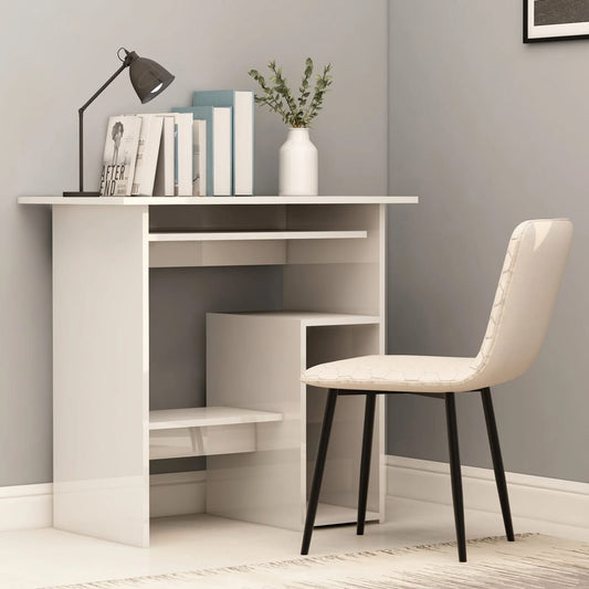 Schreibtisch Hochglanz-Weiß 80x45x74 cm Holzwerkstoff - Premium Schreibtische  - Just €82.44! Shop now at homesales4u