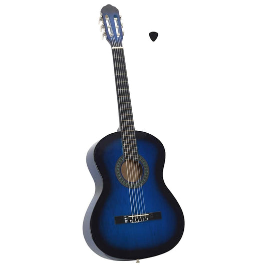 Klassikgitarre für Anfänger Blau 4/4 39" Lindenholz - Premium Gitarren  - Just €80.25! Shop now at homesales4u