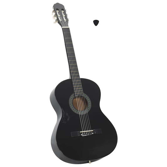 Klassikgitarre für Anfänger Schwarz 4/4 39" Lindenholz - Premium Gitarren  - Just €81.16! Shop now at homesales4u