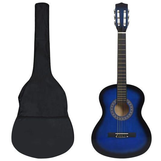 8-tlg. Klassikgitarren-Set für Anfänger Blau 3/4 36" - Premium Gitarren  - Just €80.90! Shop now at homesales4u