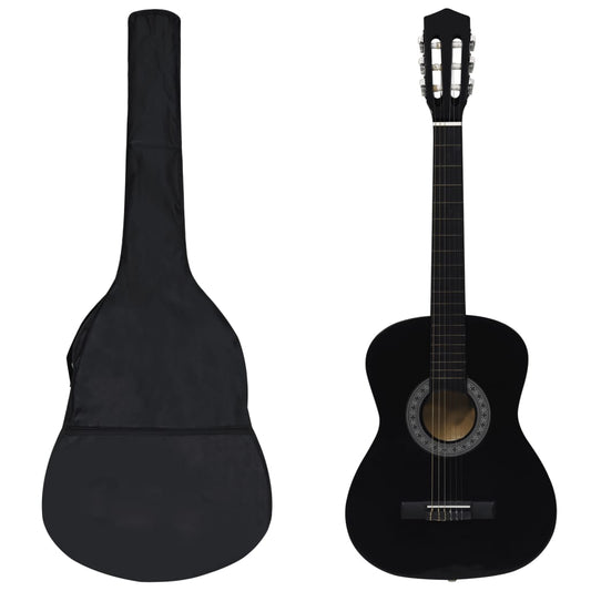 8-tlg. Klassikgitarren-Set für Anfänger Schwarz 3/4 36" - Premium Gitarren  - Just €76.66! Shop now at homesales4u