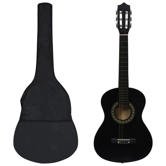 8-tlg. Klassikgitarren-Set für Anfänger Schwarz 1/2 34" - Premium Gitarren  - Just €76.96! Shop now at homesales4u