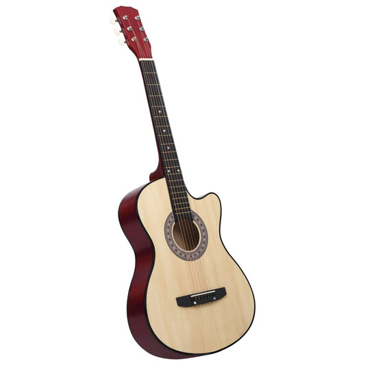 Westerngitarre Akustisch Cutaway mit 6 Saiten 38" Lindenholz - Premium Gitarren  - Just €78.05! Shop now at homesales4u