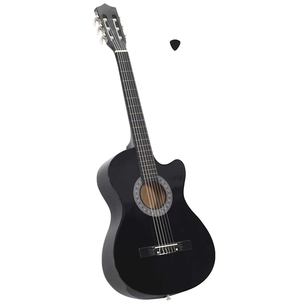Westerngitarre Cutaway mit 6 Saiten Schwarz 38" - Premium Gitarren  - Just €78.42! Shop now at homesales4u
