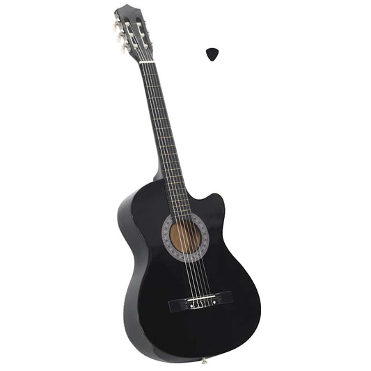 Westerngitarre Cutaway mit 6 Saiten Schwarz 38" - Premium Gitarren  - Just €78.42! Shop now at homesales4u