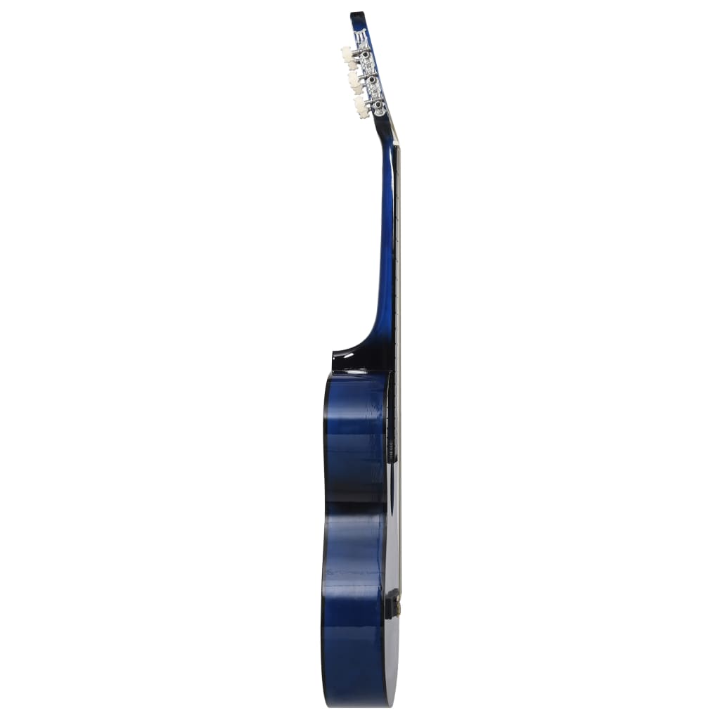 12.-tlg. Westerngitarre Set mit 6 Saiten Blau-Schattiert 38" - Premium Gitarren  - Just €112.37! Shop now at homesales4u