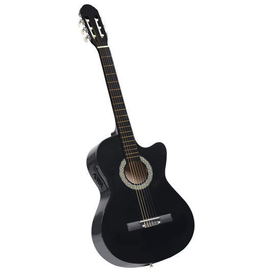 Westerngitarre Cutaway mit Equalizer und 6 Saiten Schwarz - Premium Gitarren  - Just €108.64! Shop now at homesales4u