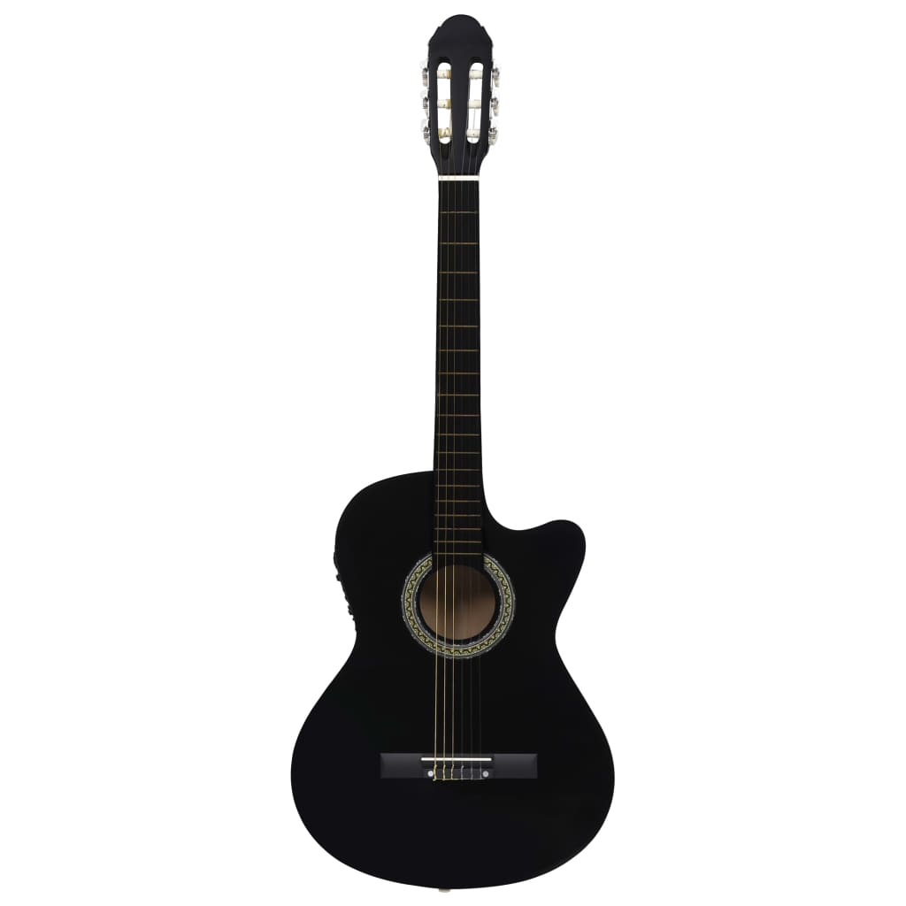 Westerngitarre Cutaway mit Equalizer und 6 Saiten Schwarz - Premium Gitarren  - Just €108.64! Shop now at homesales4u