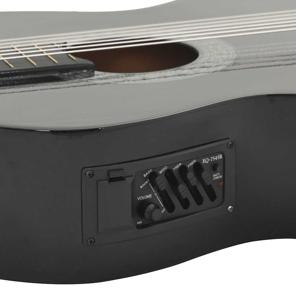 Westerngitarre Cutaway mit Equalizer und 6 Saiten Schwarz - Premium Gitarren  - Just €108.64! Shop now at homesales4u