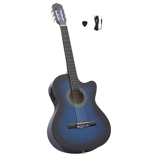 Westerngitarre Cutaway mit Equalizer und 6 Saiten Blau - Premium Gitarren  - Just €104.51! Shop now at homesales4u