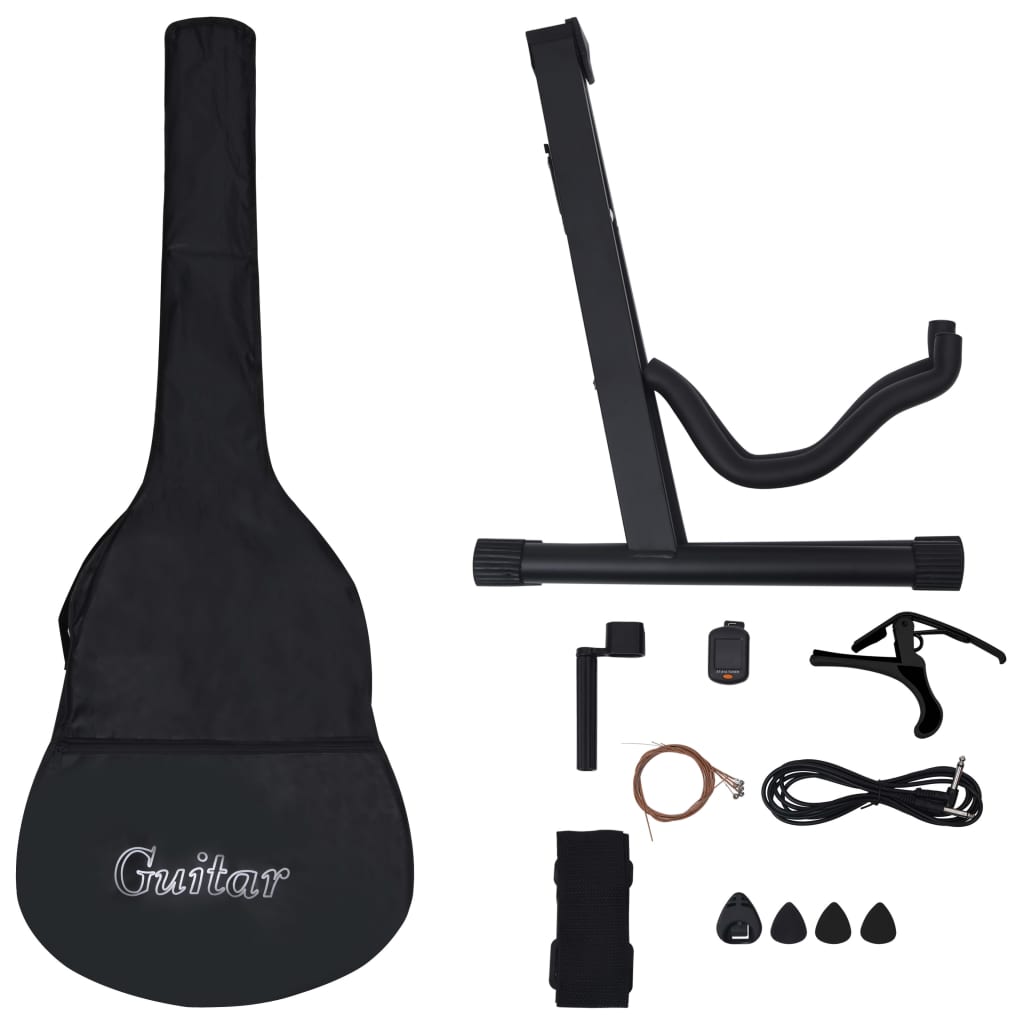 12-tlg. Western Gitarren-Set mit Equalizer und 6 Saiten Blau - Premium Gitarren  - Just €140.81! Shop now at homesales4u