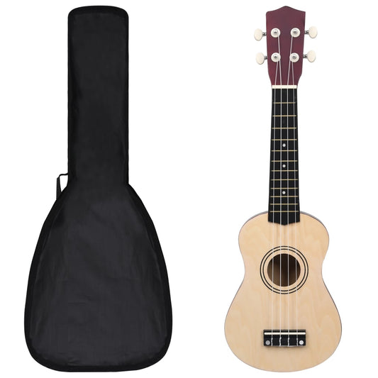 Sopran Ukulele Set für Kinder mit Tasche Dunkles Holz 21" - Premium Saiteninstrumente  - Just €41.75! Shop now at homesales4u