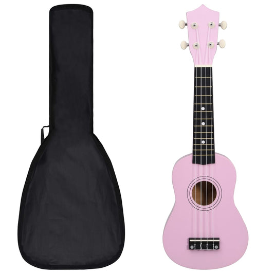Sopran-Ukulele-Set mit Tasche für Kinder Rosa 21" - Premium Saiteninstrumente  - Just €44.08! Shop now at homesales4u