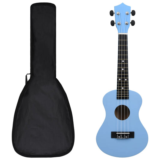 Sopran-Ukulele-Set mit Tasche für Kinder Babyblau 23" - Premium Saiteninstrumente  - Just €46.04! Shop now at homesales4u