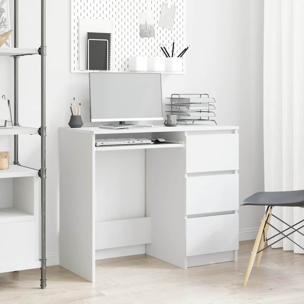 Schreibtisch Weiß 90x45x76 cm Holzwerkstoff - Premium Schreibtische  - Just €124.69! Shop now at homesales4u