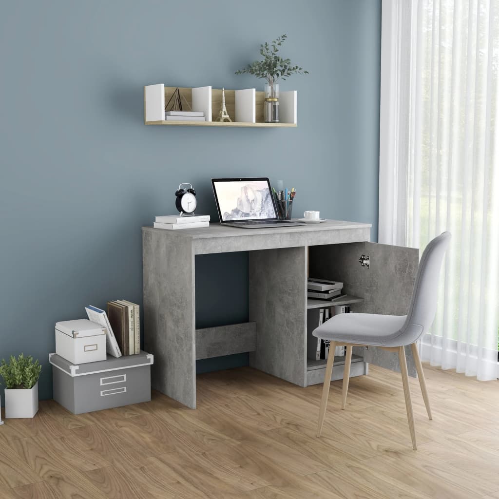 Schreibtisch Betongrau 100x50x76 cm Holzwerkstoff - Premium Schreibtische  - Just €93.02! Shop now at homesales4u