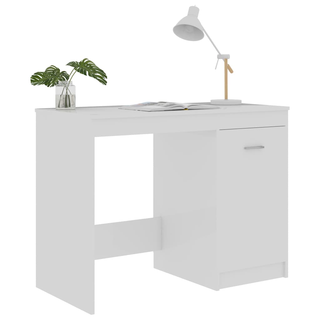 Schreibtisch Hochglanz-Weiß 100x50x76 cm Holzwerkstoff - Premium Schreibtische  - Just €103.71! Shop now at homesales4u