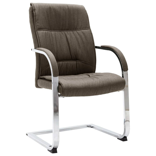 Freischwinger Bürostuhl Taupe Stoff - Premium Bürostühle  - Just €136.33! Shop now at homesales4u