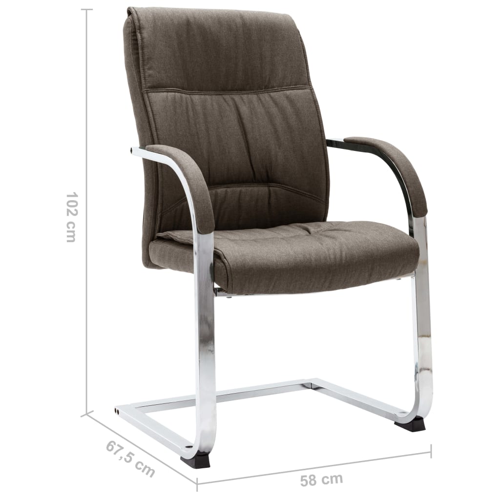Freischwinger Bürostuhl Taupe Stoff - Premium Bürostühle  - Just €136.33! Shop now at homesales4u