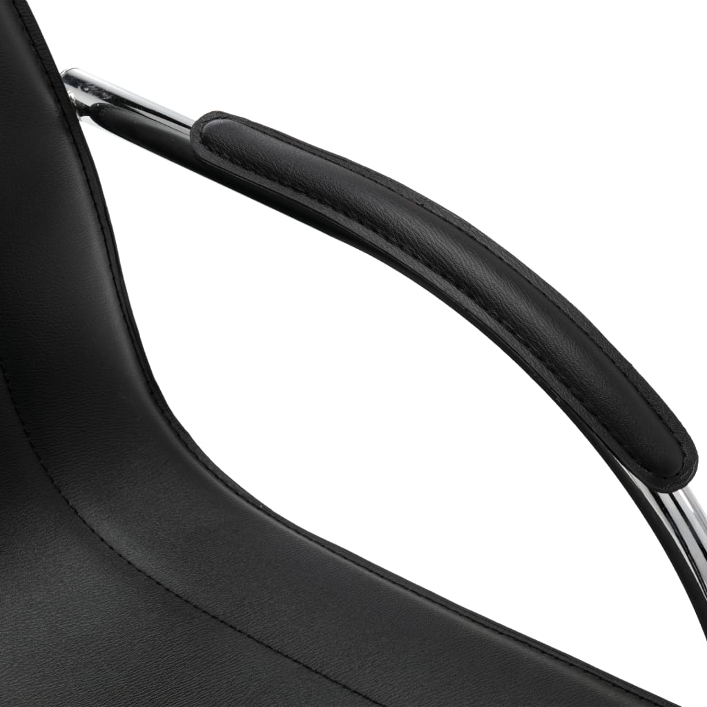 Freischwinger Bürostuhl Schwarz Kunstleder - Premium Bürostühle  - Just €103.28! Shop now at homesales4u