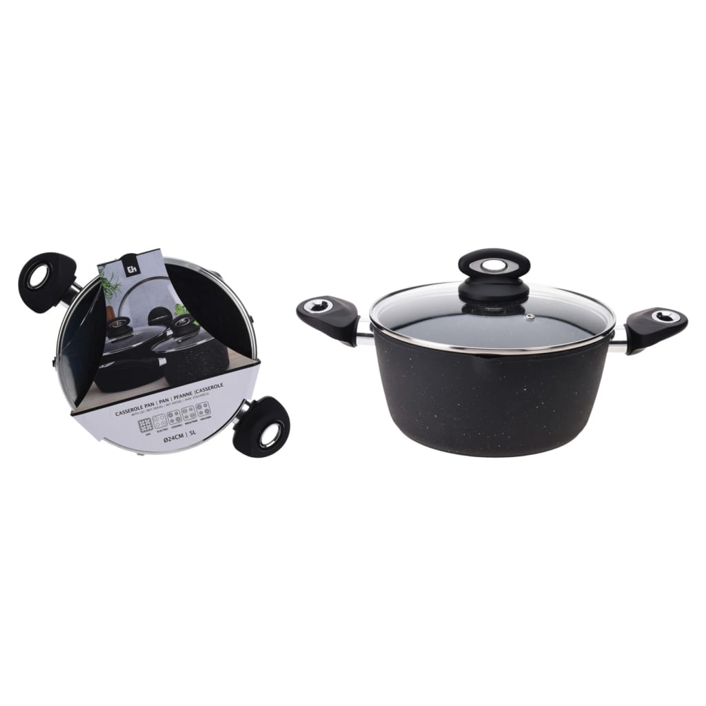 Kasserolle mit Deckel 24 cm Schmiedealuminium - Premium Auflaufformen & Kasserollen  - Just €50.80! Shop now at homesales4u