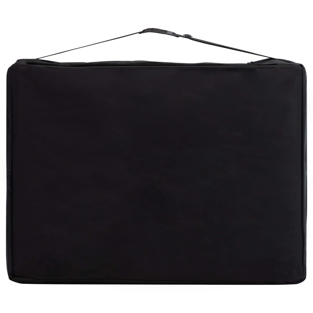 Massageliege Klappbar 2-Zonen mit Holzgestell Schwarz und Weiß - Premium Massagetische  - Just €182.41! Shop now at homesales4u