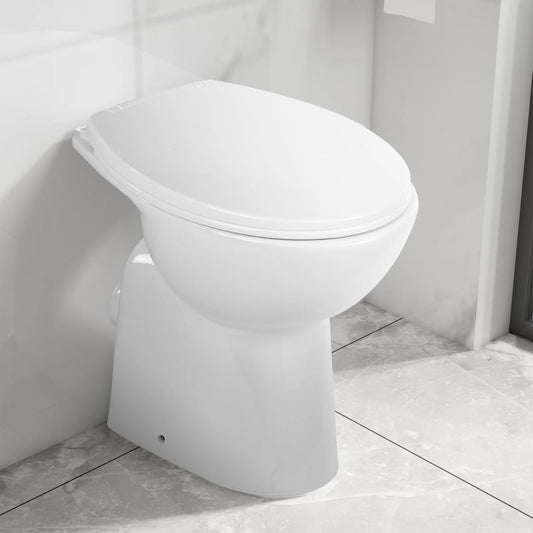 Hohe Spülrandlose Toilette Soft-Close 7 cm Erhöhte Höhe Keramik - Premium Toiletten  - Just €221.55! Shop now at homesales4u