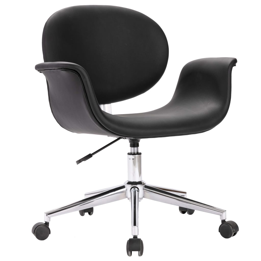 Drehbarer Bürostuhl Schwarz Kunstleder - Premium Bürostühle  - Just €148.93! Shop now at homesales4u
