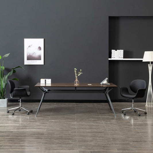 Drehbarer Bürostuhl Schwarz Kunstleder - Premium Bürostühle  - Just €148.93! Shop now at homesales4u