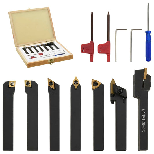 12-tlg. Drehmeißel-Set mit Wendeplatten 8x8 mm 70 mm - Premium Mühlen  - Just €132.82! Shop now at homesales4u