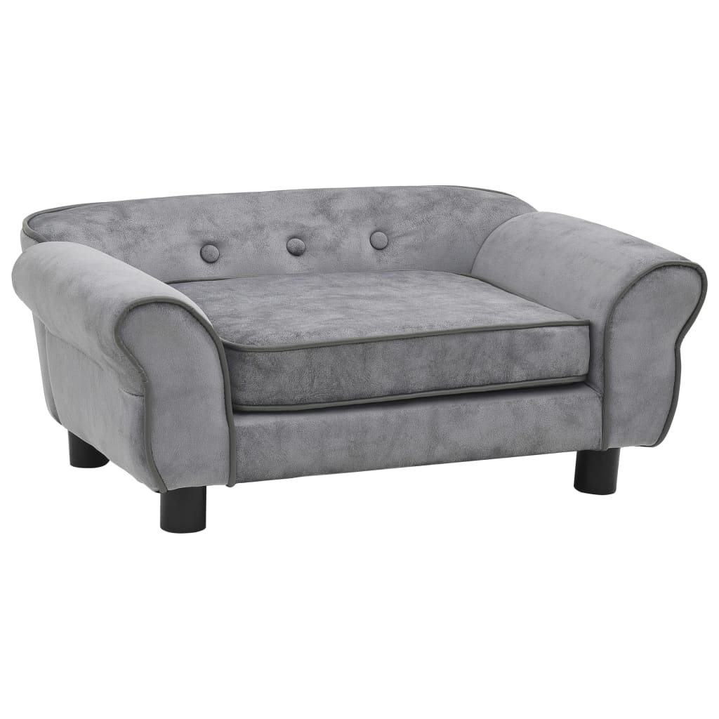 Hundesofa Grau 72x45x30 cm Plüsch - Premium Hundebetten  - Just €102.68! Shop now at homesales4u