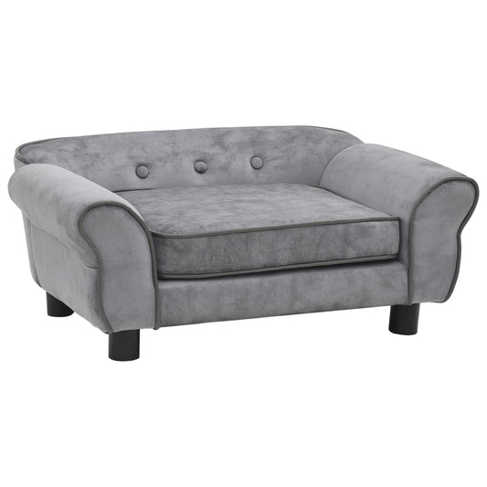 Hundesofa Grau 72x45x30 cm Plüsch - Premium Hundebetten  - Just €102.68! Shop now at homesales4u