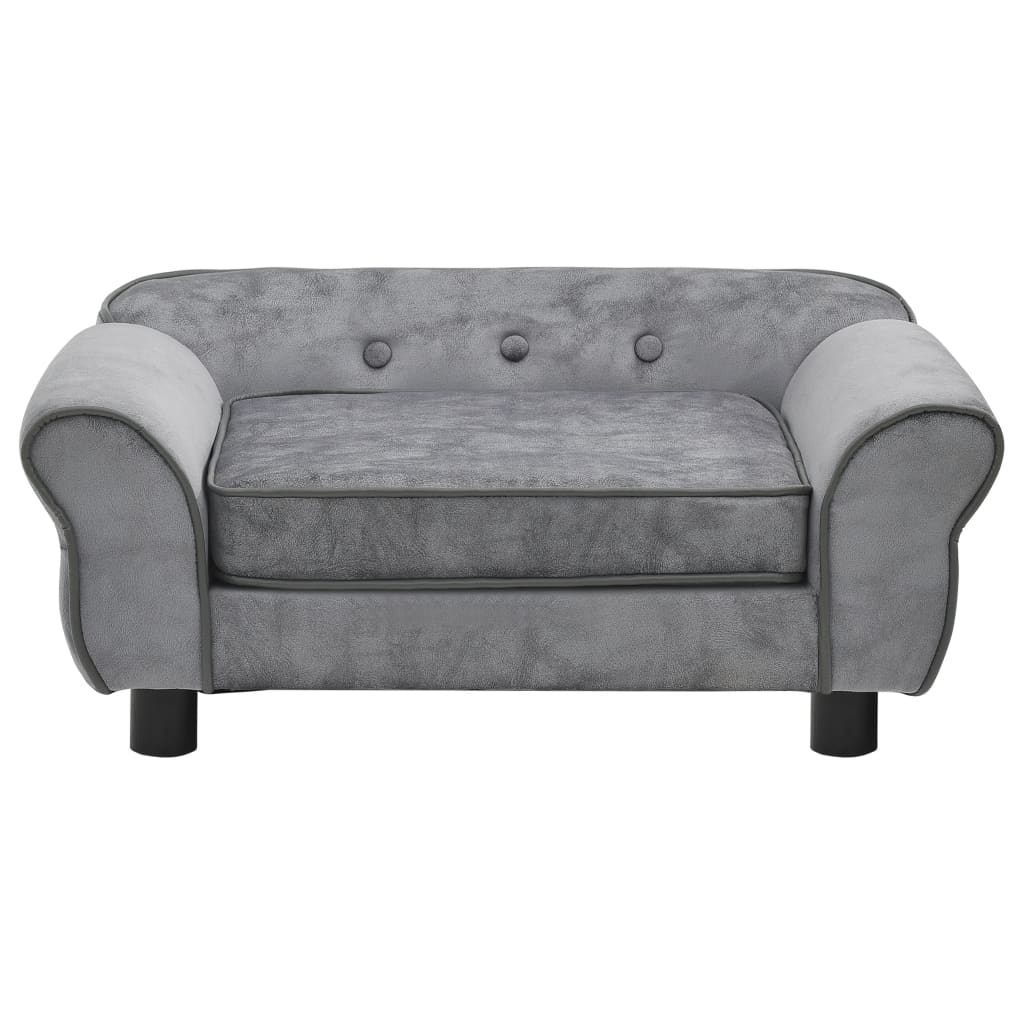 Hundesofa Grau 72x45x30 cm Plüsch - Premium Hundebetten  - Just €102.68! Shop now at homesales4u