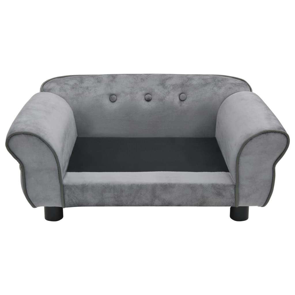 Hundesofa Grau 72x45x30 cm Plüsch - Premium Hundebetten  - Just €102.68! Shop now at homesales4u