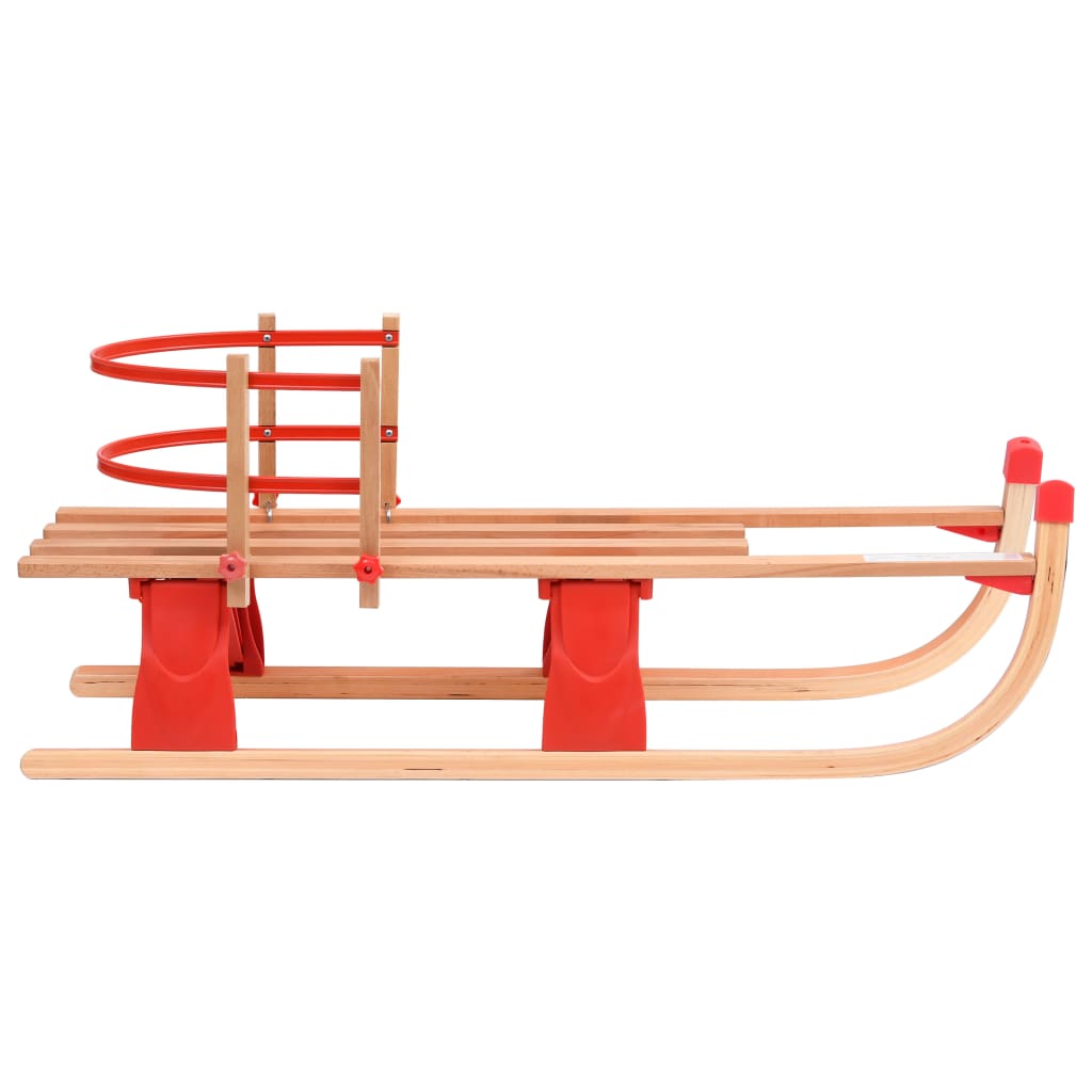 Klappschlitten mit Rückenlehne 119 cm Holz - Premium Schlitten  - Just €138.01! Shop now at homesales4u