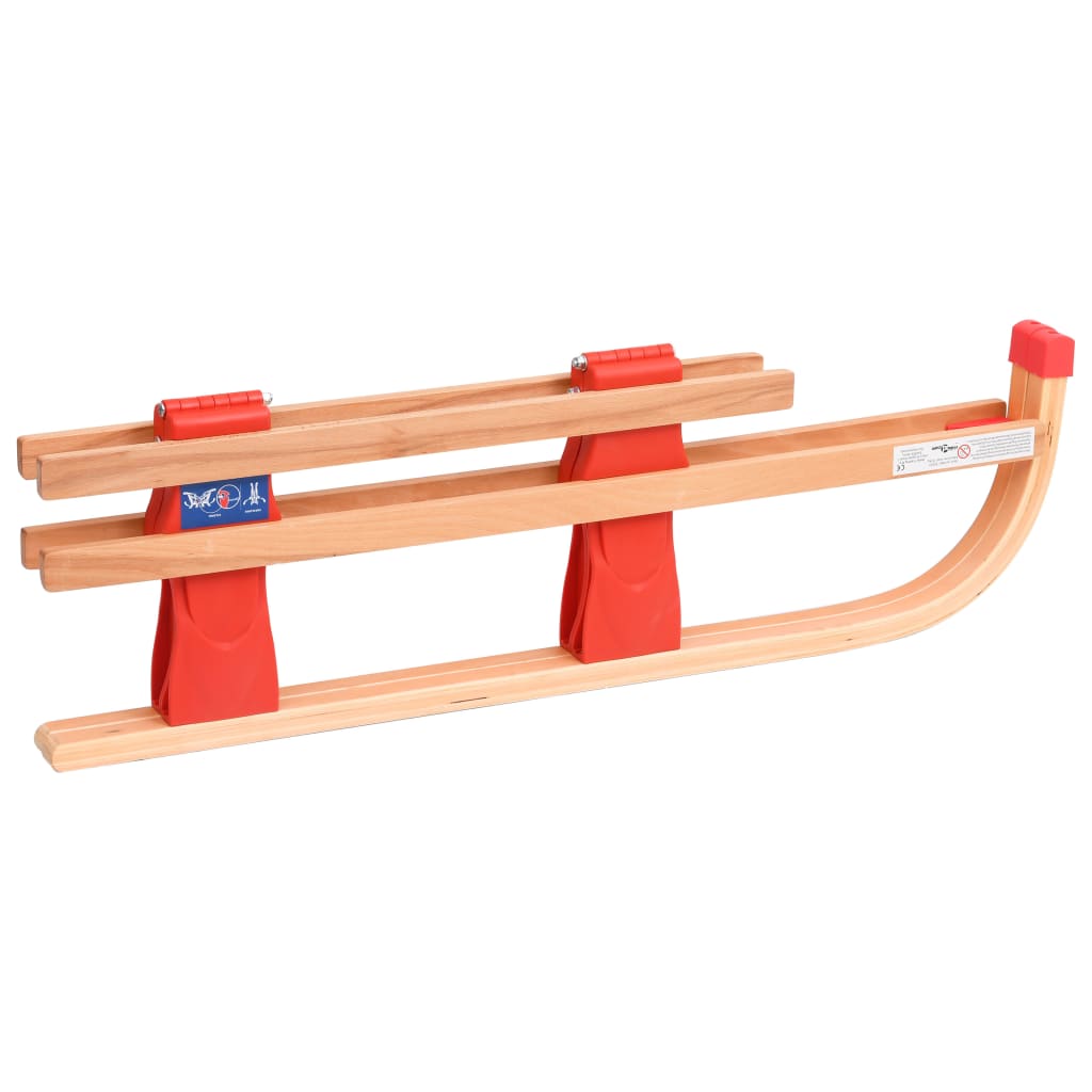 Klappschlitten mit Rückenlehne 119 cm Holz - Premium Schlitten  - Just €138.01! Shop now at homesales4u