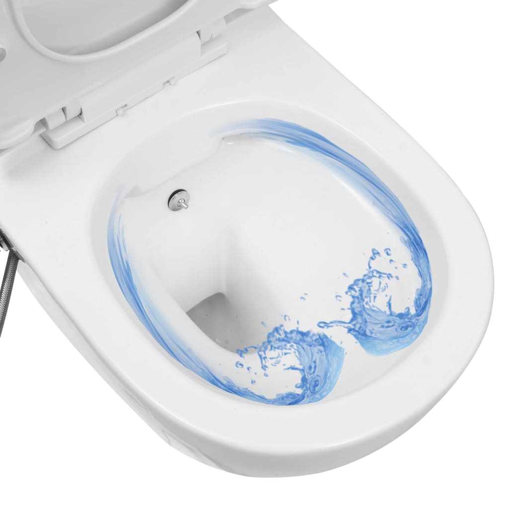 Wand-WC ohne Spülrand mit Einbau-Spülkasten Keramik Weiß - Premium Toiletten  - Just €507.46! Shop now at homesales4u